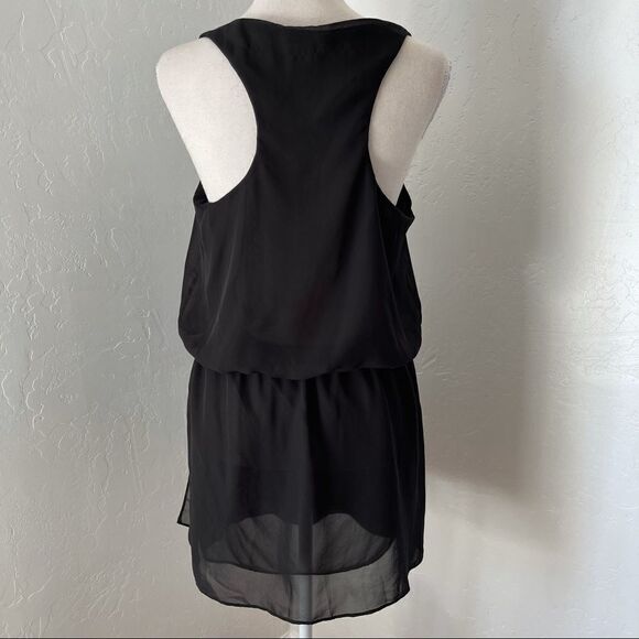 Marquis Racer Back Faux Wrap Around Mini Dress Sz M - Picture 4 of 9